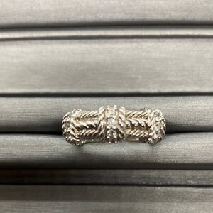 Judith Ripka Silver Twisted Rope Ring size 7